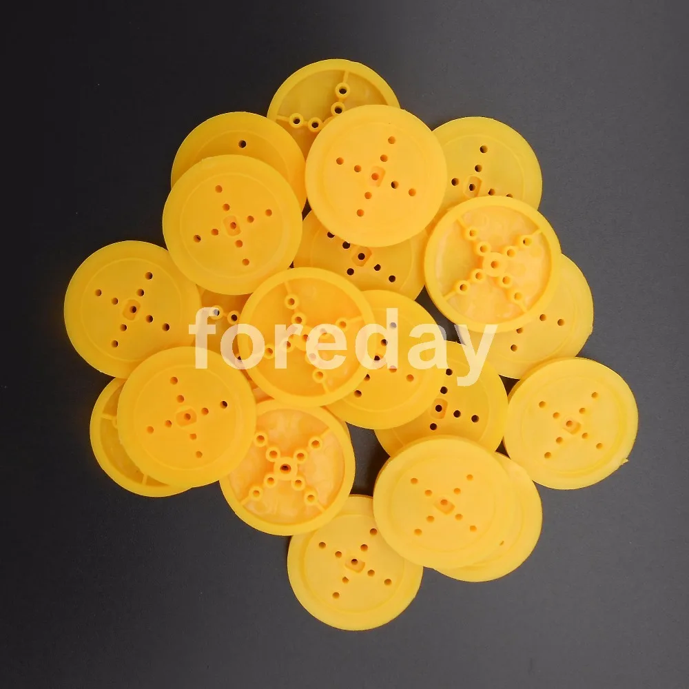 100PCS DIY Pulley Plastic Gears toy wheels concave dia.36mm TH=4mm Aperture:1.95mm yellow NEW Wholesale* FD450X100