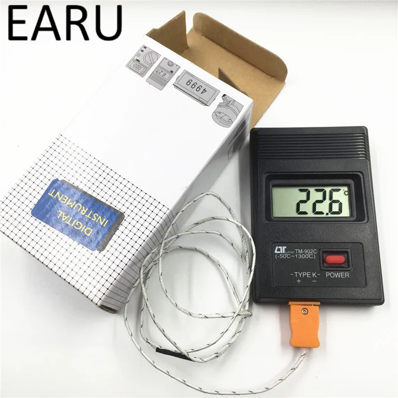 TM-902C Digital LCD Thermometer Temperature Detector Industrial Thermostat Sensor Meter K Type Single Input Thermocouple Probe