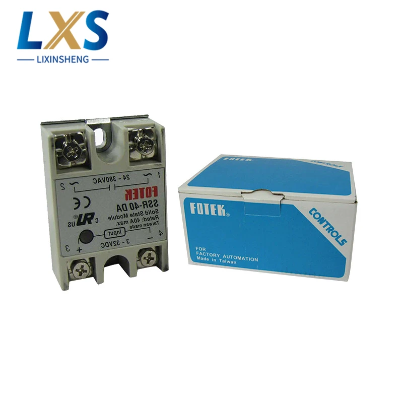 FOTEK Solid State Relay 40A Single Phase High Power Voltage Regulator Industrial Relay SSR-40DA