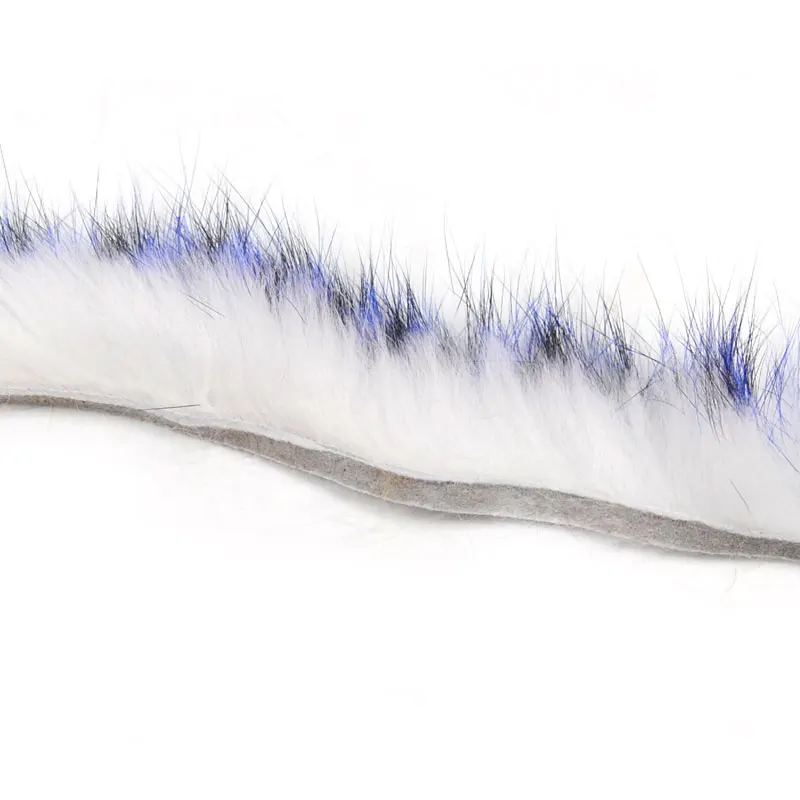 6PCS Fly Tying Material Orange Blue Tiger Barred Vertical Cut Rabbit Zonker Strips Crayfish Streamer Wooly Bugger Tying Material