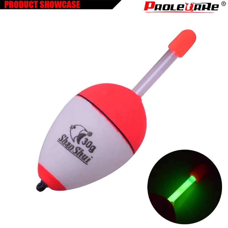 1Pcs Luminous EVA Rock fishing float Fish bait detector For high sensitivity Fishing Accessories bait weight 20g/30g/40g/50g