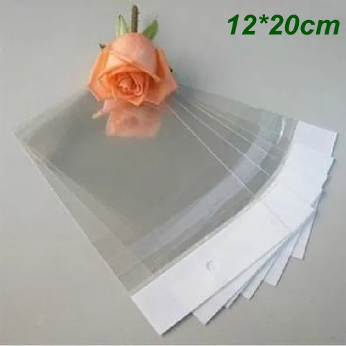 

Wholesale 2000Pcs/Lot 12*20cm Clear Self Adhesive Seal Plastic OPP Poly Bag Retail Storage Bag W/ Hang Hole DHL Free Shipping