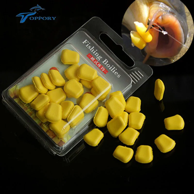 

Toppory 20PCS/Bag Pop Up Corn Shape Artificial Carp Fishing Bait Floating Boilies For Grass Carp DIY Lure Bait Terminal Tackle