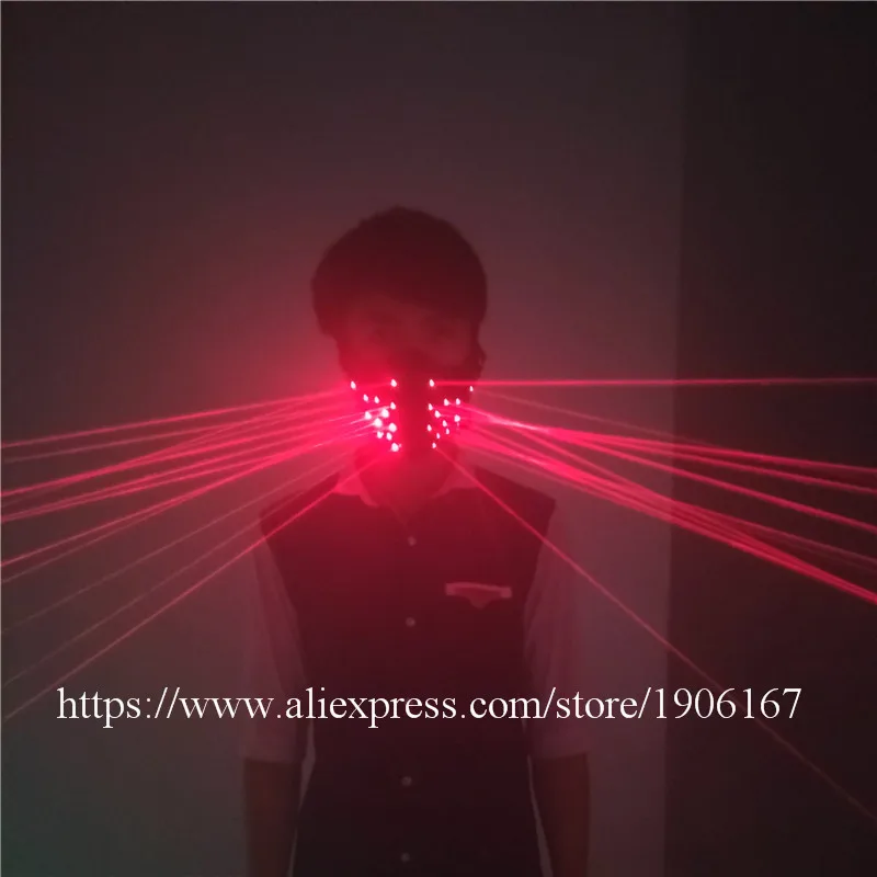 Red Laser Mask Party Supplies Decoration Laserman Mask Masquerade Laser Show Mask