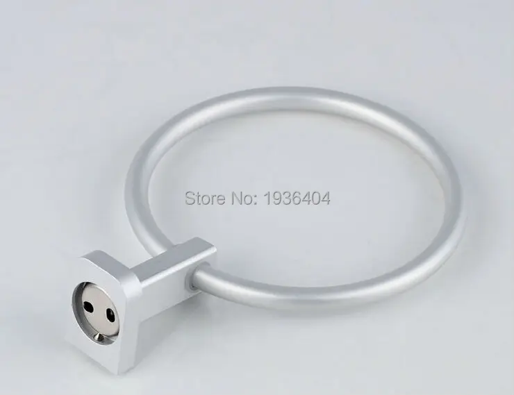 Hot menjual Ruang Aluminium Towel Cincin Wall Mounted Mandi Lingkaran Rak Handuk R518
