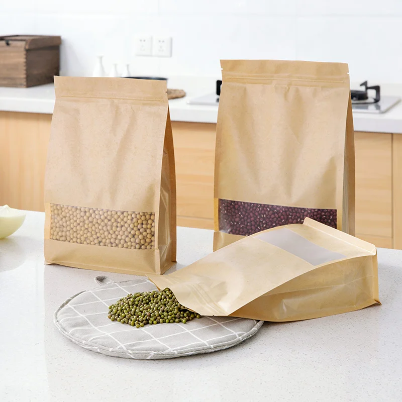 Kraft paper bag nuts Self-styled Retro Kraft Paper Packing Gift Bags Party Wedding Marriage Candies Food Cookie Packaging Bags