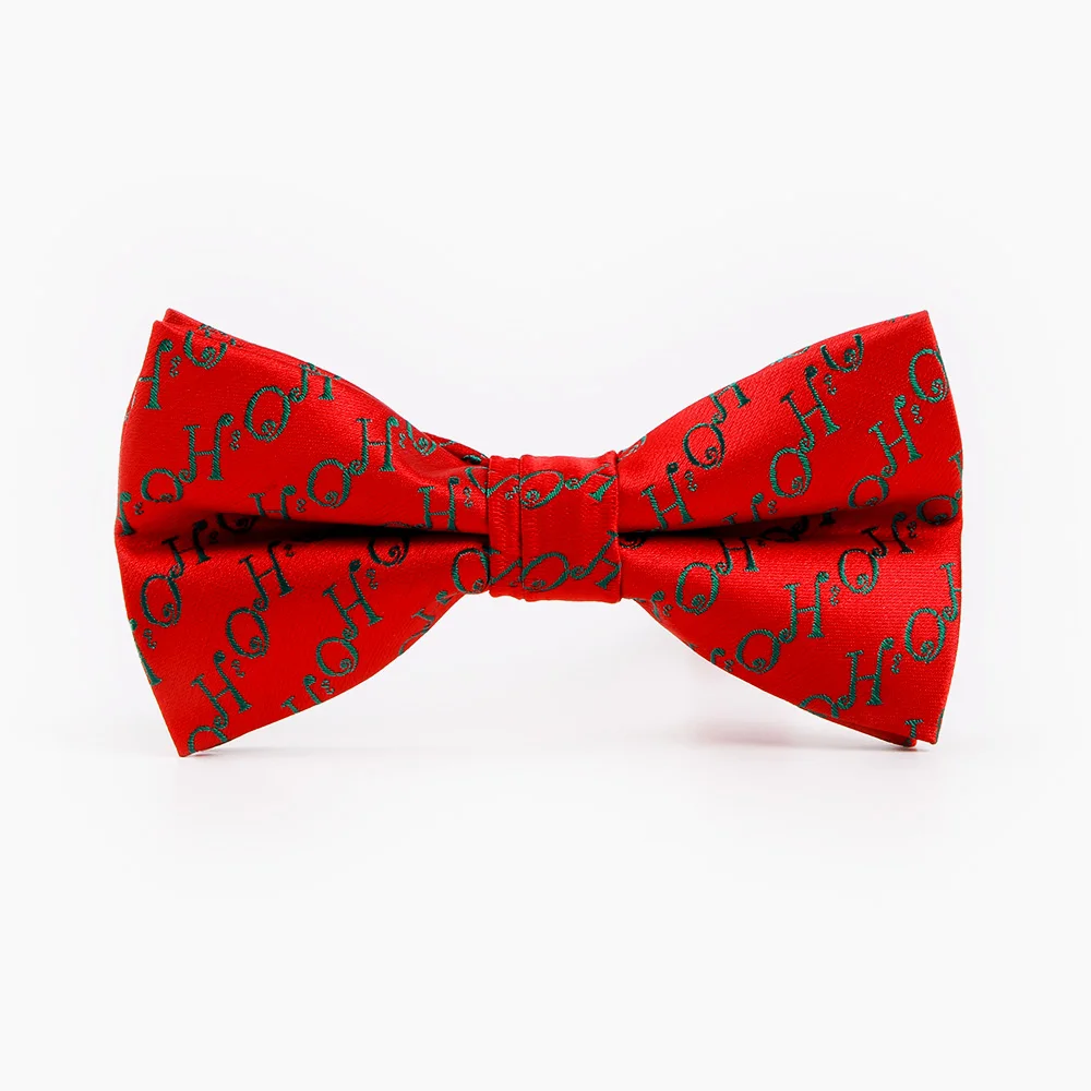 RBOCOTT Weihnachten Fliege Männer Mode Schwarzen Bowtie Rot Für Festival Grünen Baum Weihnachtsmann Schneeflocke Fliegen Für zubehör