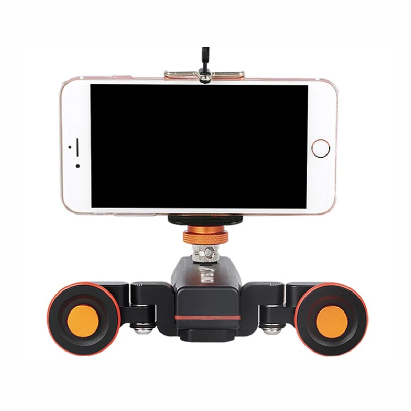 Yelangu L4 Motorized Dolly Wireless Remote Control Wheel Pulley Car Rail Track Slider for iPhone DSLR Camera Smart Phone