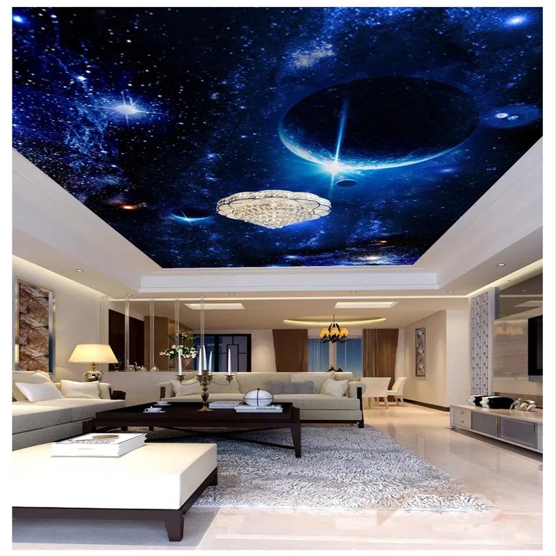 beibehang Custom fashion personality decorative painting dream starry sky KTV indoor ceiling floor papel de parede 3d wallpaper