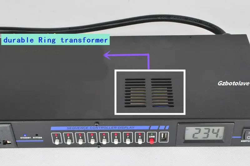 110V-230V DBX SR328V Power socket 10 road professional stage meeting the universal adaptor power controller with display