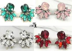 YaYi Jewelry New Multi Glass  Rhinestone Dangle Crystal Earring Women's Fashion Ancient Gold  Color Gem long Earrings Gift