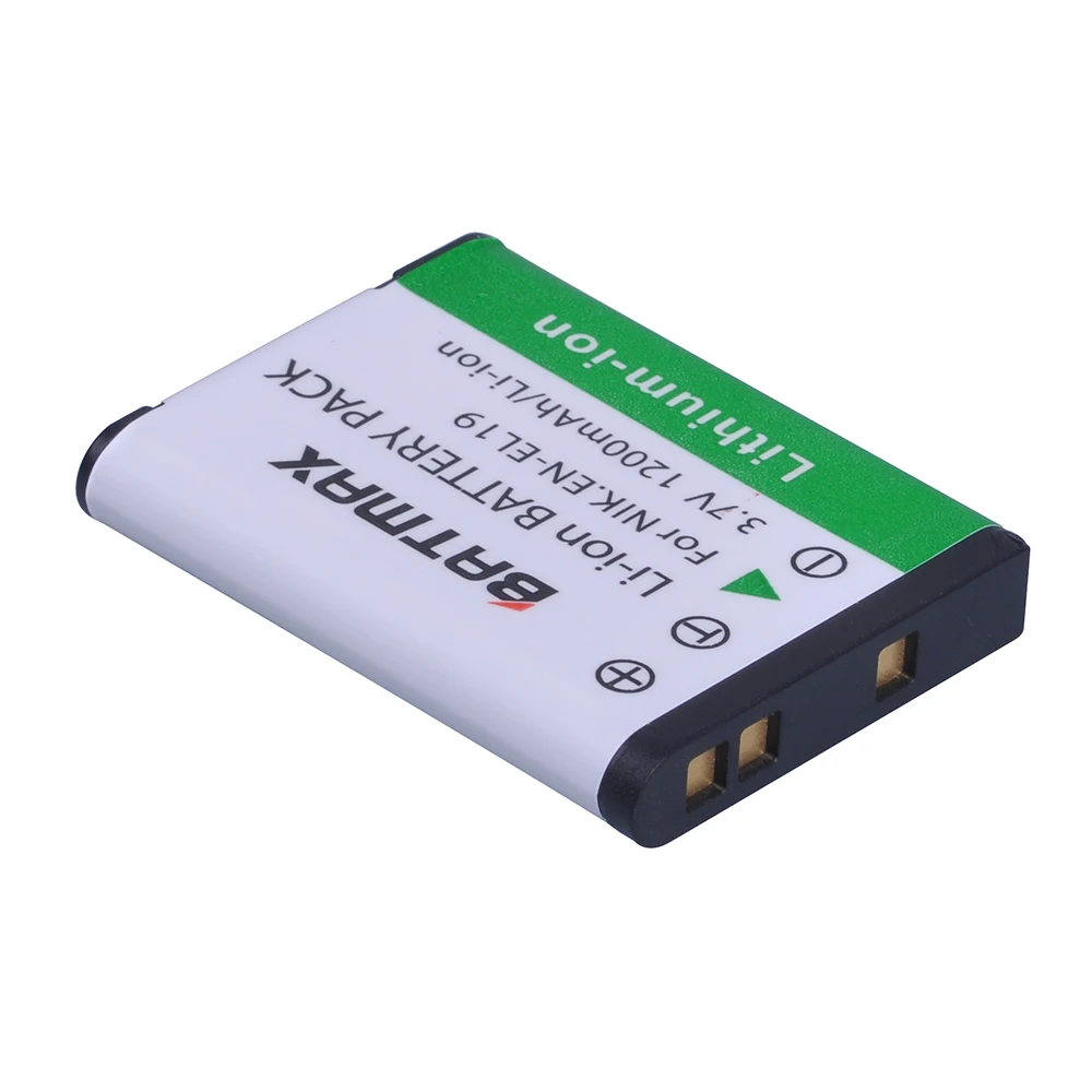 Аккумулятор на 1200 мАч для фотоаппарата Nikon S2500, S100, S2600, S3100, S3200, S3300, S4100, S4200, S4300, S6600(1 упаковка)