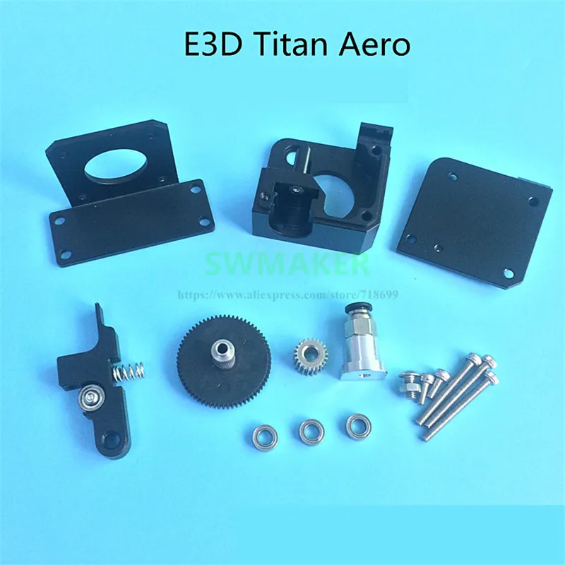 New 3D printer All metal Titan Aero Extruder 1.75mm TPU Filament for Prusa i3 MK2 3D printer mirror type