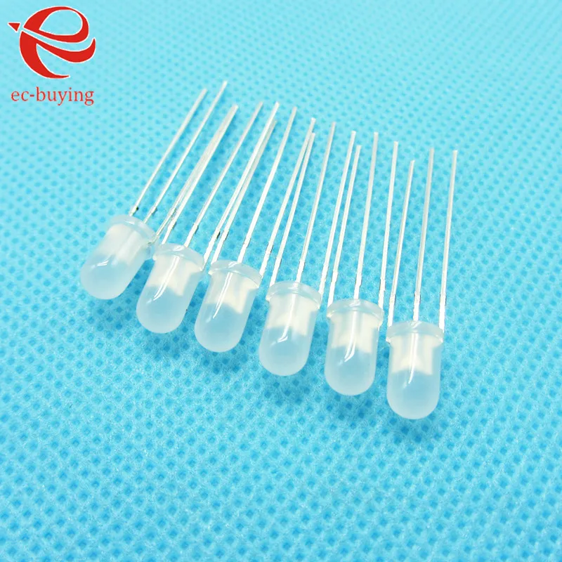 10 ピース/ロット F3 3 ミリメートル LED 二色拡散赤エメラルドグリーン共通アノードラウンド発光ダイオードデュアルフォギー 2 プラグイン DIY キット