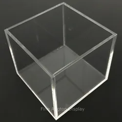 150x150x150mm 5 sided Clear Acrylic Perspex Box Cube Display Case Retail Jewelry Display Stand Container