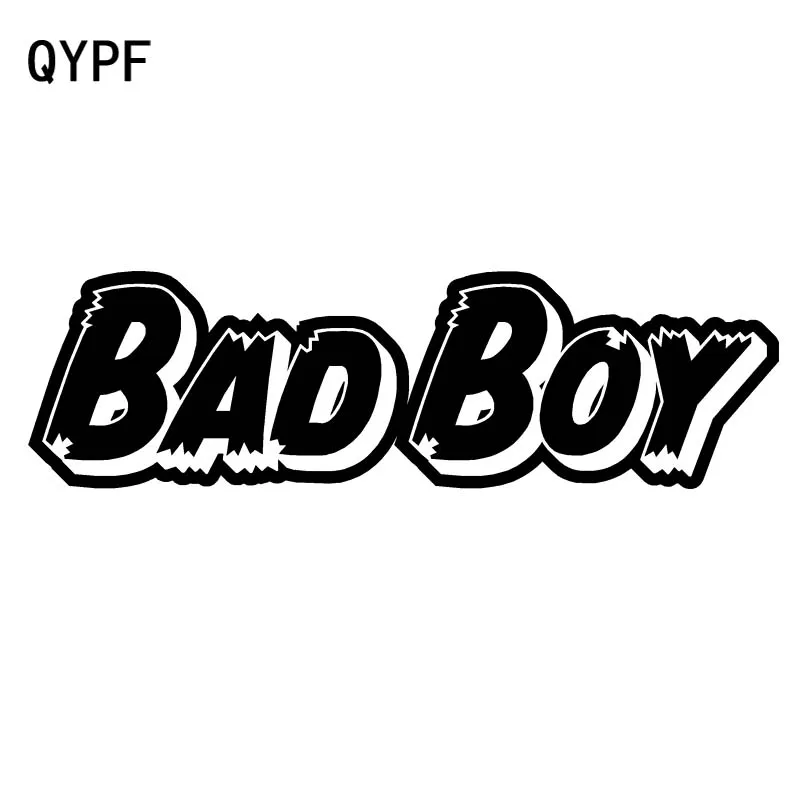 QYPF 16.5CM*4.8CM Funny English Alphabet Bad Boy Vinyl Car-styling Car Sticker Decal Black Silver C15-1927