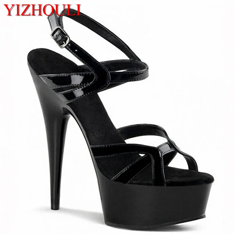 

New summer 15cm open-toe sandals, high-heeled stage runway women's shoes, banquet nightclub use sandals