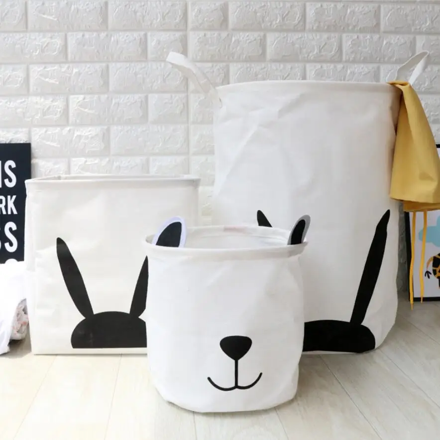 The New Cartoon Waterproof Laundry Hamper Clothes Storage Basket Home decoration storage barrel kids toy organizer basket panier