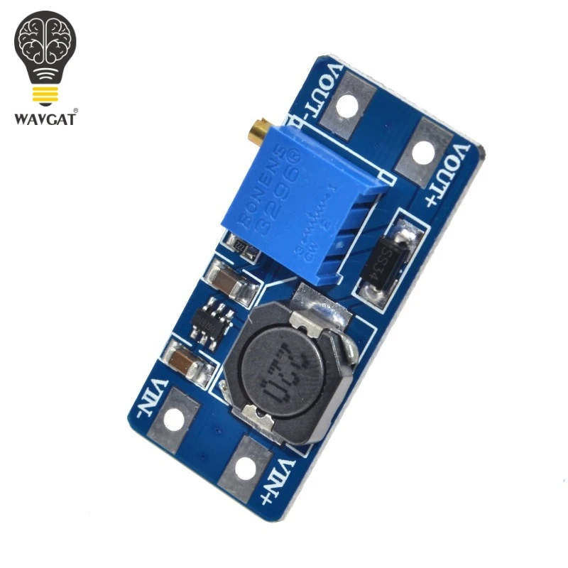 WAVGAT 5PCS MT3608 DC-DC Step Up Converter Booster Power Supply Module Boost Step-up Board MAX output 28V 2A For Arduino