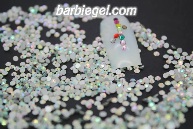 Super Shiny SS3 SS4 SS5 SS6 SS8 SS10 SS12 SS16 SS20 Non Hotfix AB Color 3D Nail Art Decorations Flatback Rhinestones