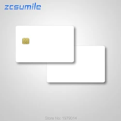 10 pcs/lot  White Contact GT24C02 IC  cards CR80  24CO2 Chip  card