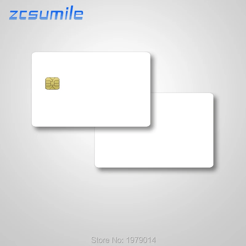 10 pcs/lot  White Contact GT24C02 IC  cards CR80  24CO2 Chip  card