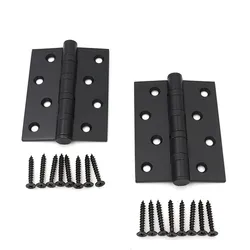 2pcs Black Stainless Steel Door Hinge For Heavy Doors With True Bearing