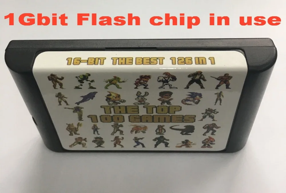 خرطوشة ألعاب 126 في 1 لجهاز Sega Genesis ووحدة التحكم MegaDrive