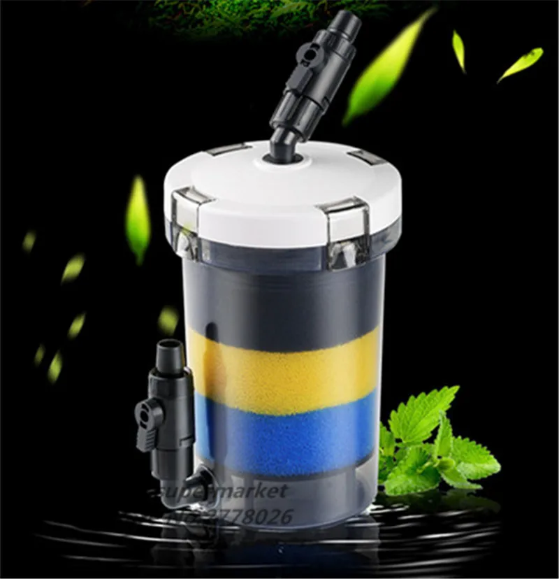 SUNSUN 1 piece transparent LW-602/LW-603 aquarium prefilter with filter cotton mini fish tank filter barrel without pump