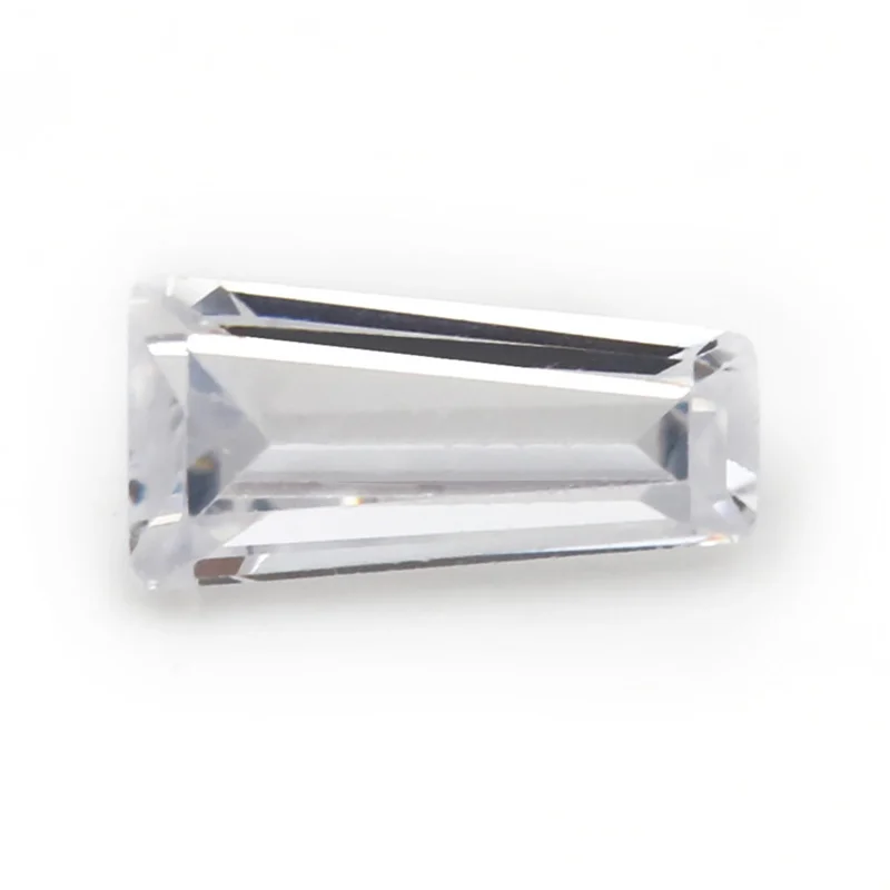 Size 2x1.5x1~6x3x2mm White Trapezium Shape 5A CZ Stone Zircon Synthetic Gems Cubic Zirconia For Jewelry