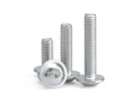 20Pcs Flanged Screws M3 M4 M5 M6 Half Round Button Head with Washer Inner Hex Socket Allen Screws Bolt Stainless Steel 304