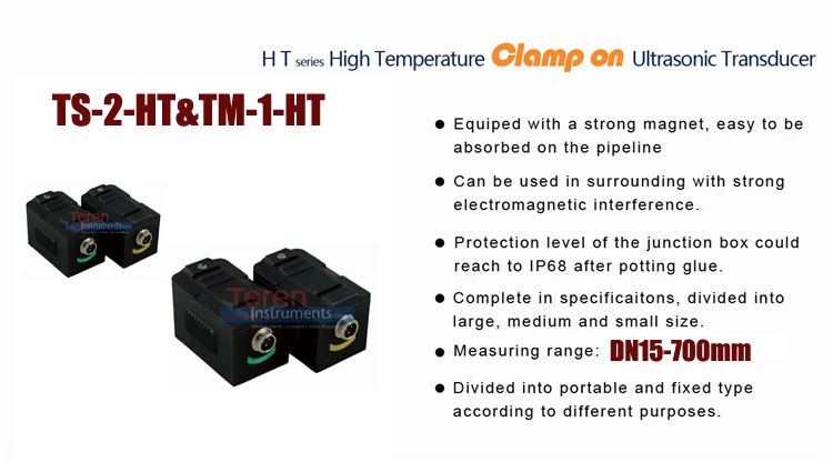 DN15-700 mm Clamp On Transducer Sensor for TUF Series Potable Ultrasonic Flowmeter handheld ultrasonic flow meter TUF-2000H