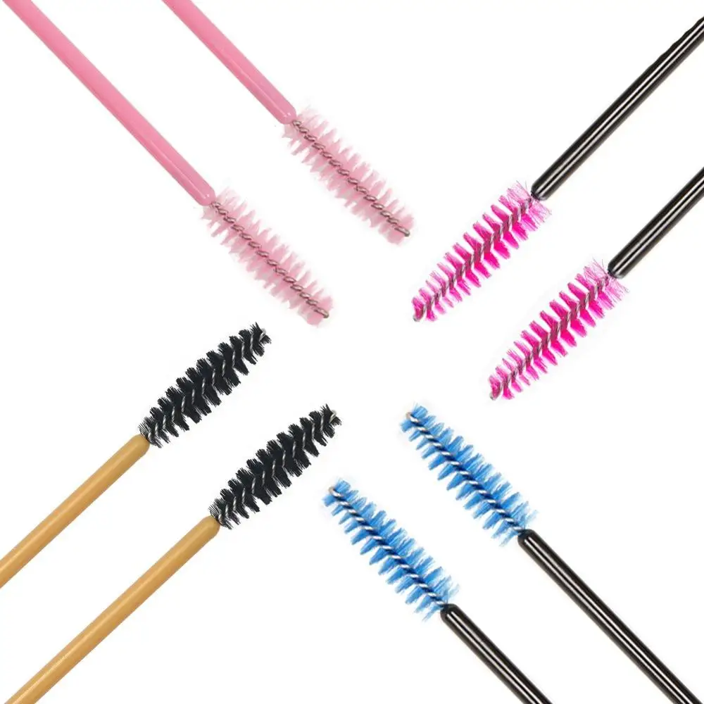 Brosses à cils jetables, 50 pièces, brosses de maquillage, baguettes de Mascara, applicateur de cils multicolores, brosse cosmétique, outils de maquillage