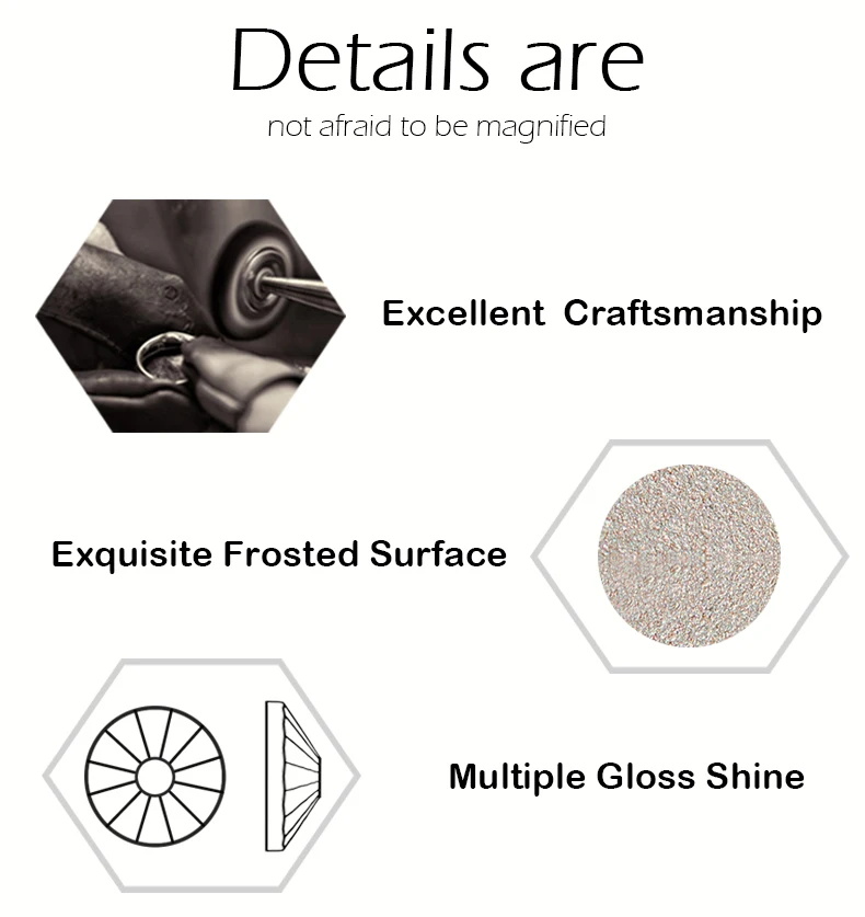YANRUO 2000NoHF Jet All Sizes Flatback Rhinestones Non Hotfix Glitter Crystal Beauty Crafts DIY For Nail Art Design Decorations
