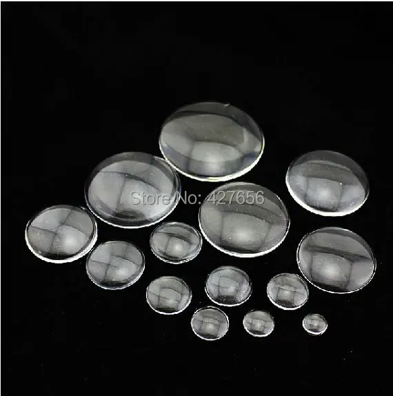 

50pcs Good Quality 35mm Domed Round Transparent Clear Magnifying Flatback Glass Cabochon,for Jewelry & Mobilephone Decoration