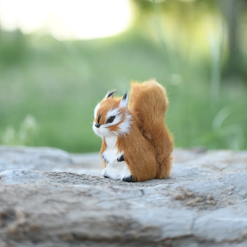Zilin simulation squirrel, handmade creative brown squirrel home decoration children gift 4 sizes for option