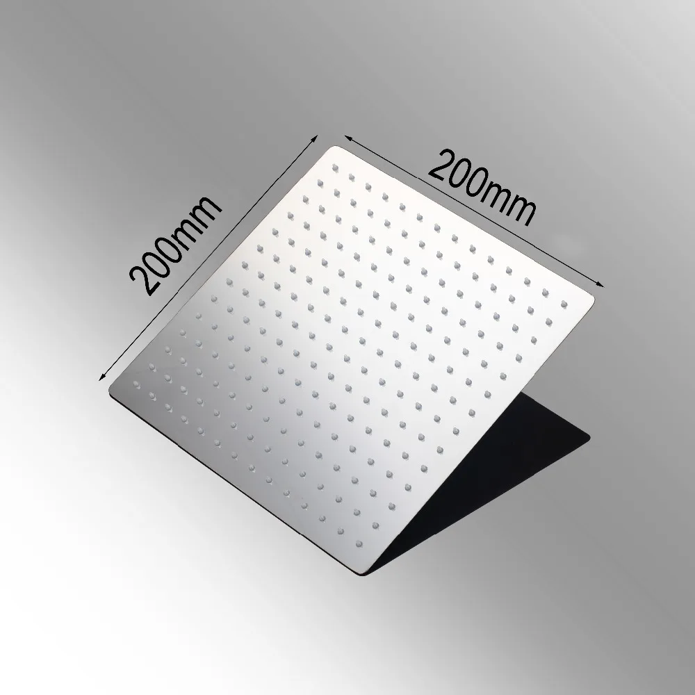 Chuveiro cromado com misturador, 8 polegadas, para banheira, led, chuveiro, ducha, com spray