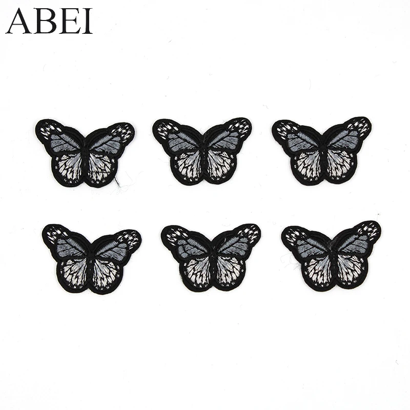 10pcs/lot Butterfly Stickers Clothes Jeans Iron Patches Diy Appliqued for Bags Shoes Handmade Sweater appliques Motif Badge