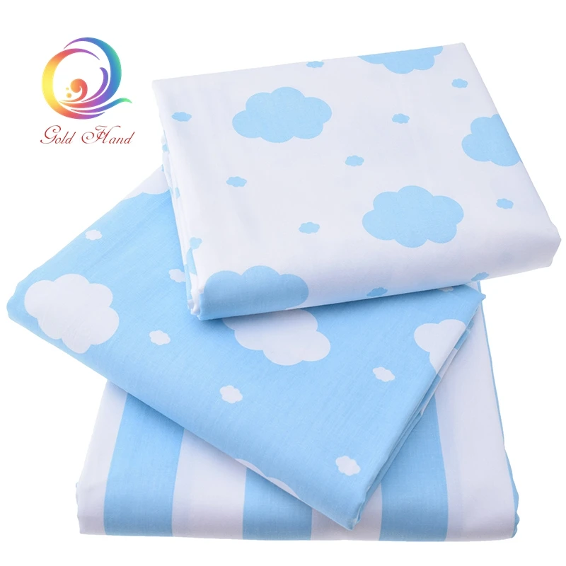 Cielo Blu nuvole Stampato Twill di Cotone Tessuto Per Cucire Quilting Tessuto Del Bambino Letto Lenzuola Indumenti Da Notte Dei Bambini del Pannello