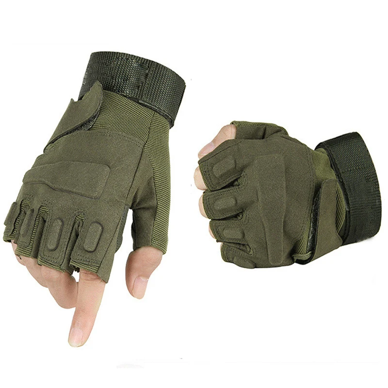 Guantes tácticos medio dedo transpirables para airsoft y caza - imagen 4