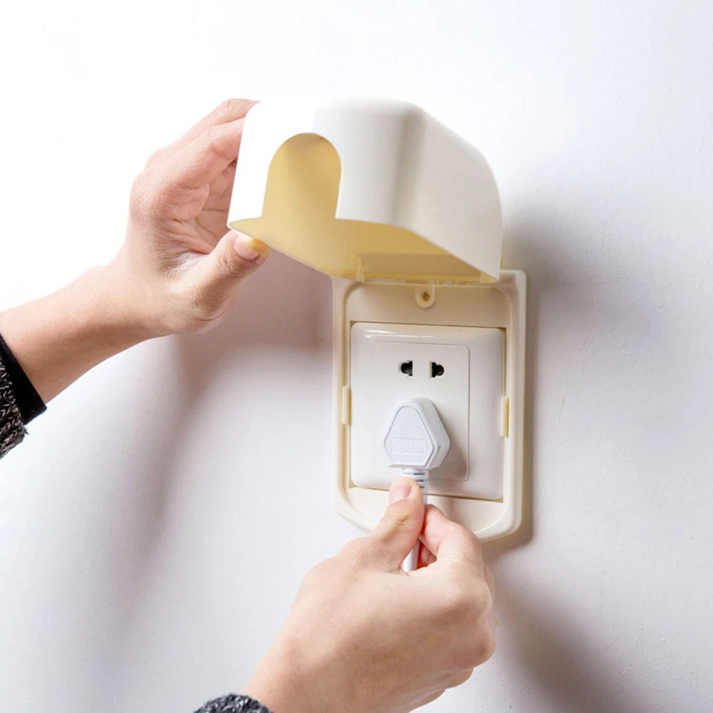 Practical Plastic Baby Anti-electrical Socket Cover Waterproof Dustproof Switch Protection Box