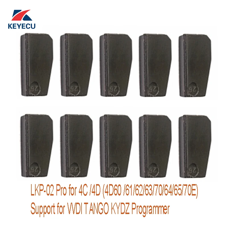 KEYECU 10 Pieces Newest LKP02 LKP-02 KD 4D VVDI 4D Chip Can Clone 4C / 4D / G Chip via Tango&KD-X2 VVDI MINI