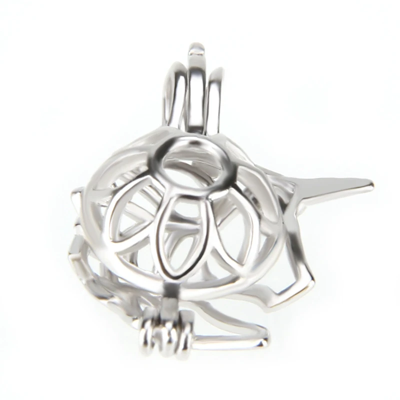 CLUCI 925 Sterling Silver Charms Pendant for Women Necklace Jewelry Romantic Shaped Cage Pendant 925 Silver SC097SB