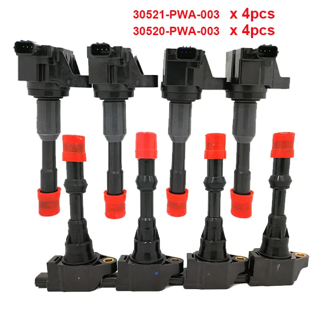 

8pcs Front Rear Ignition Coil System Fit Honda Civic 7 8 VII VIII JAZZ FIT 2 3 II III 1.2 1.3 1.4 30520PWA003 30521PWA003