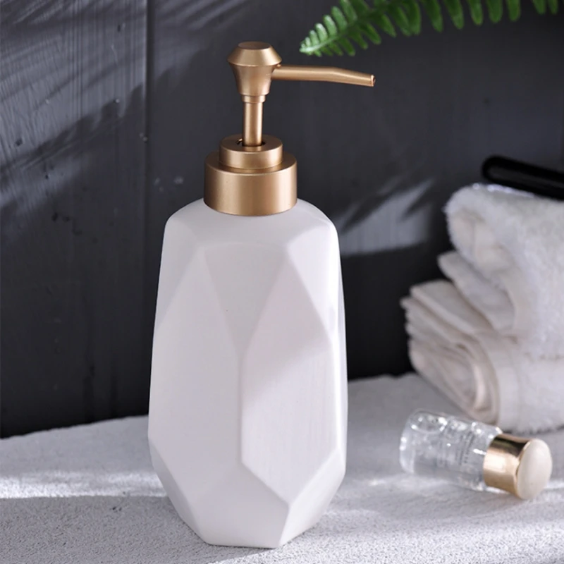 1pc Nordic Creative Hand Sanitizer Bottle Ceramic Lotion Bottle Soap Dispenser Hotel Clubhouse Bathroom supplies