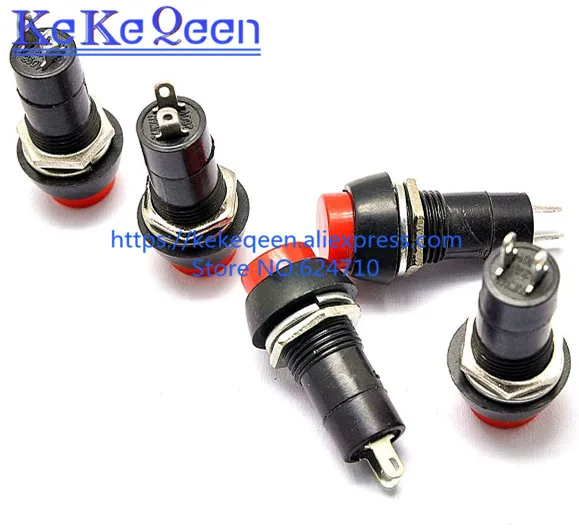 

20pcs/lot Red 10pcs+Green 10pcs PB-305A Push Button Switch, round button self lock switch PBS-11B 3A 250V