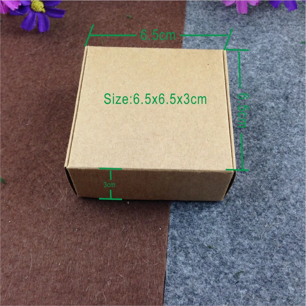 

50pcs/lot natural Kraft Box,Kraft Paper Packing Box,small soap Box /Gift Packaging/ Ring/Earing/Necklace Packing Boxes