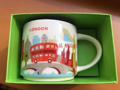 Global Collection  Ceramic City Cup USA City Bone china Mug New York Los Angeles Pairs London England Japan New orleans Las Vega