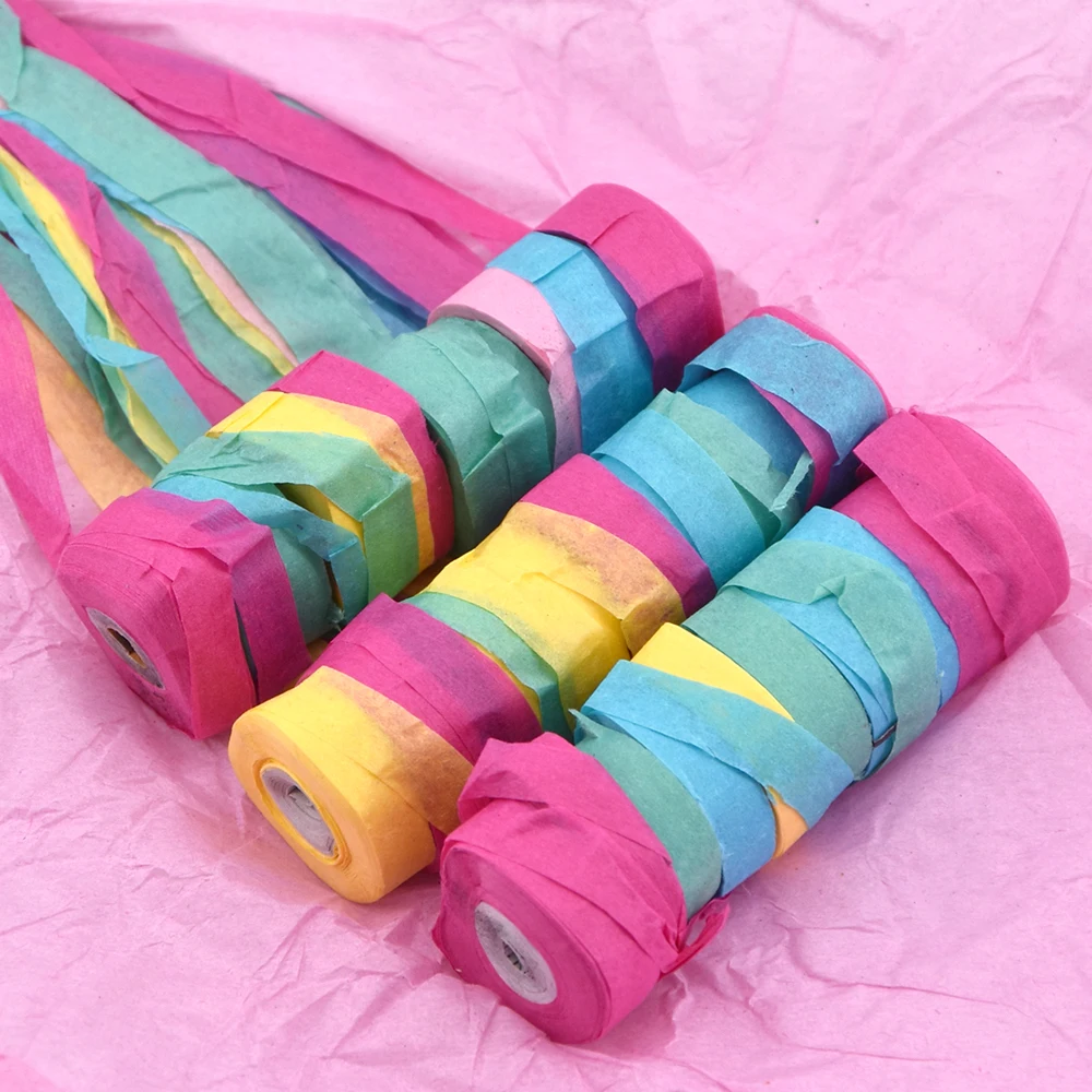 10 Buah/Lot Kertas Spider Silk Throw Streamer (Putih/Multi Warna Tersedia) Trik Sulap Panggung Jalan Magia Alat Peraga Gimmick Mudah Dilakukan