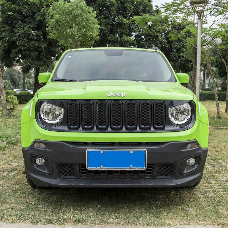 7pcs Front Mesh Grill Grille Insert Cover Trim For Jeep Renegade 2015-2018